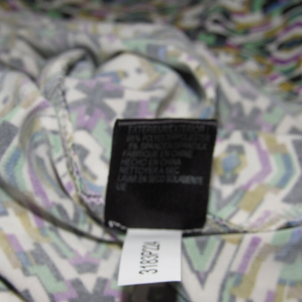 Tahari Arthur S. Levine Petite Sleeveless Cowl Neck Top Sz 12P | Geometric Print - Picture 7 of 9